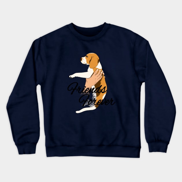 Friends Forever Beagle Puppy Crewneck Sweatshirt by TWOintoA